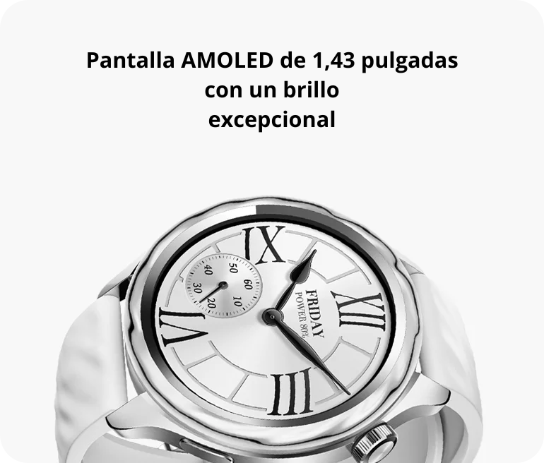 Pantalla AMOLED de 1,43 pulgadas con un brillo exceptionnel